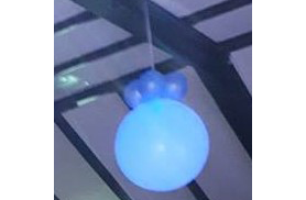 Topballon met 4 kleine ballonnen met licht
